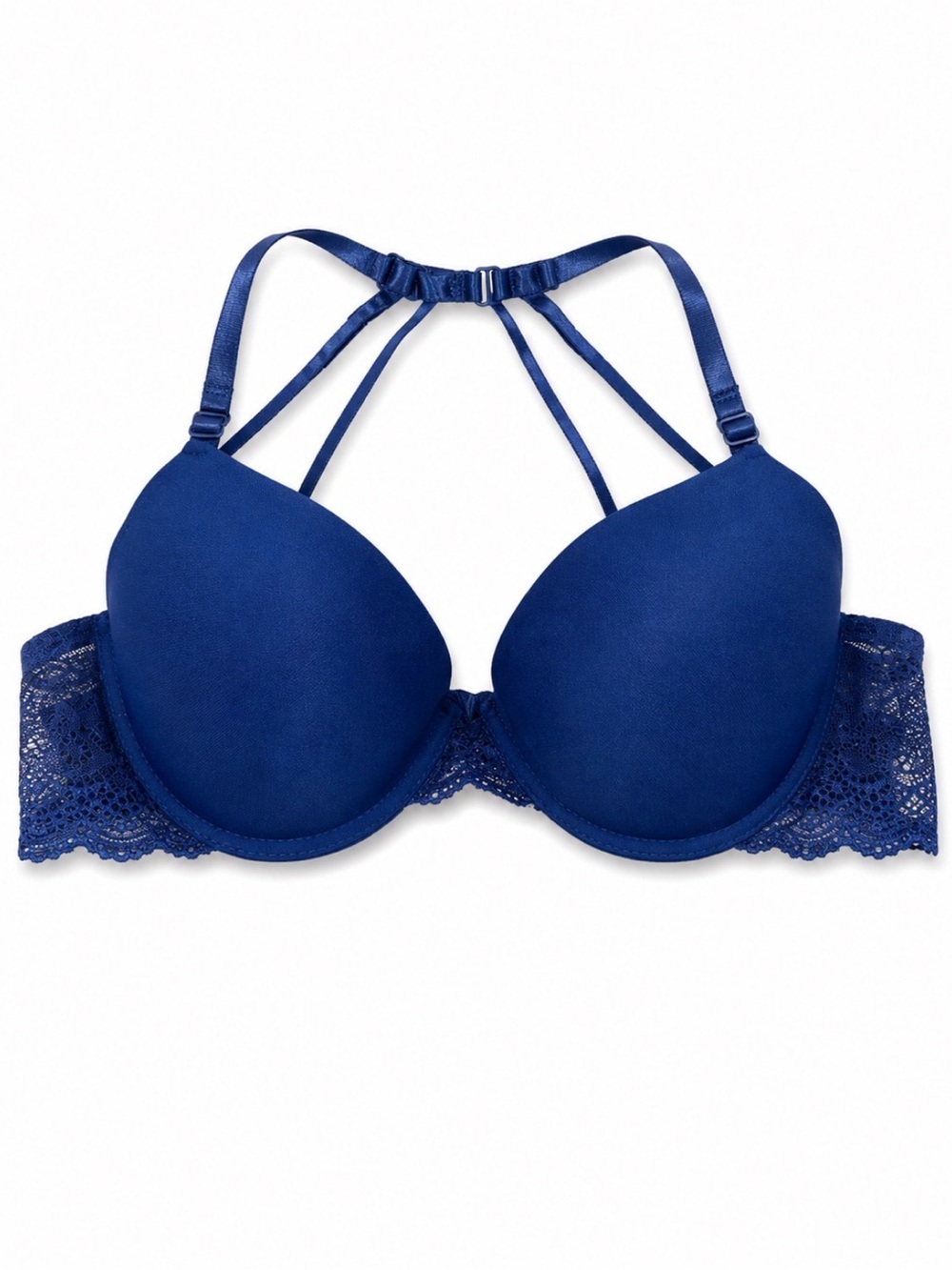 Tarea Royal Blue Strappy Lace Push-Up Bra SZ 32B underwire gently padded